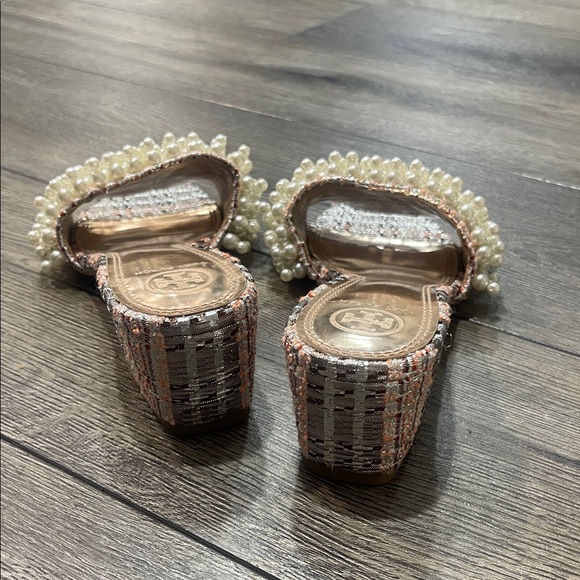 Tory Burch Pearl Embellished Mules - Picture 3 of 5